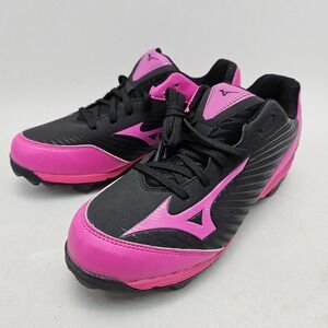 Mizuno Womens 8.5 Baseball Softball Cleats 9-Spike Advanced Black Pink New